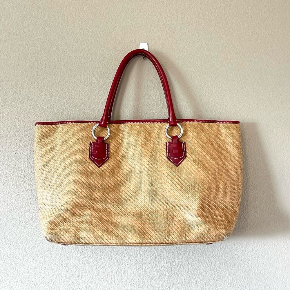 Banana Republic Beige and Burgundy Tote